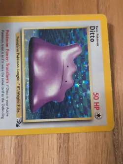 Pokemon TCG Ditto 3/62 Fossil Holo Unlimited Trading Card Colorless 1995 96 98 - Image 3