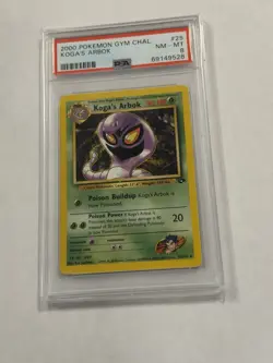 🔥 Pokemon Gym Challenge #25 Koga's Arbok PSA 9 Graded Card Vintage - Image 1