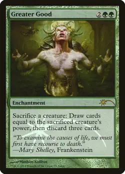 MTG Greater Good (NM Foil) [Judge Gift Cards 2014] - Image 1