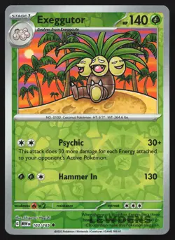 Exeggutor - 103/165 - Reverse Holo - Scarlet & Violet 151 - Pokemon Card - Image 1