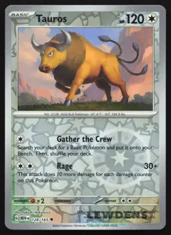Tauros - 128/165 - Reverse Holo - Scarlet & Violet 151 - Pokemon Card - Image 1
