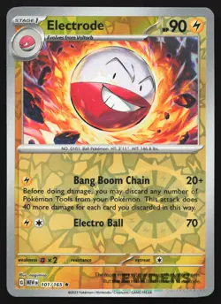 Electrode - 101/165 - Reverse Holo - Scarlet & Violet 151 - Pokemon Card - Image 1