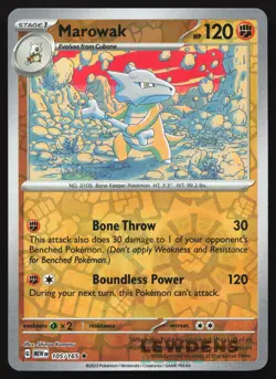 Marowak - 105/165 - Reverse Holo - Scarlet & Violet 151 - Pokemon Card - Image 1