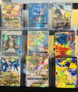 Pokemon EX, GX, and V Holo 9 card lot - Image 1