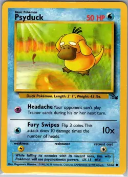 Psyduck 53/62 Non Holo Fossil - Pokemon Card - NM - Image 1