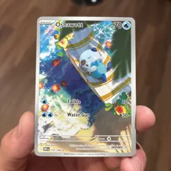 Oshawott Illustration Rare Pokemon card White Flare 105/086 ENGLISH - Image 1