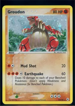 Pokemon EX HIDDEN LEGENDS - #102/101 Groudon - Secret Rare Holo - ENG - LP - Image 1