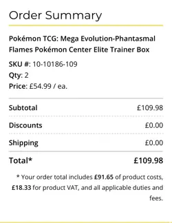 Phantasmal Flames Mega Evolutions Pokemon ETB INHAND - Image 2