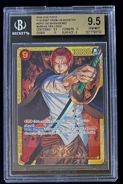 BGS 9.5 One Piece OP01-120 SEC Shanks - English - PRB01 - Graded - Image 1