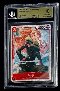 BGS 10 One Piece OP10-005 SR Sanji - English - Royal Blood - Graded - Image 1