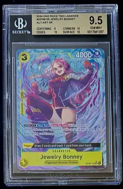 BGS 9.5 One Piece OP08-105 SR* Jewelry Bonney Alt Art - English - Two Legends - Image 1