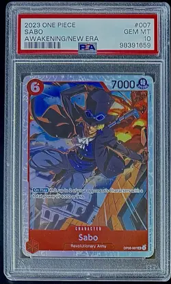 PSA 10 One Piece OP05-007 Sabo SR - English - Awakening of the New Era - Image 1