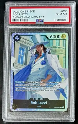 PSA 10 One Piece OP05-093 SR Rob Lucci - English - Awakening of the New Era - Image 1
