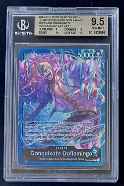 BGS 9.5 One Piece OP01-060 L Donquixote Doflamingo Alt Art - English - Foil - Image 1