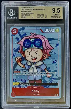 BGS 9.5 One Piece P-014 P* Koby Full Art Foil - English - PRB01 - Graded - Image 1