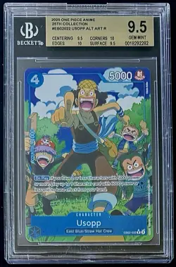 BGS 9.5 One Piece EB02-022 R* Usopp Alt Art - English - 25th Collection - Graded - Image 1