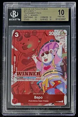 BGS 10 One Piece P-014 P Bepo Winner - English - Tournament Pack - Graded - Image 1