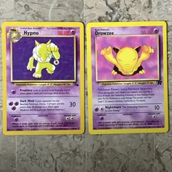 2 FOR 1 - Pokemon Cards - Hypno Fossil 23/62 Non Holo Rare - Drowzee 54/82 Mint - Image 1