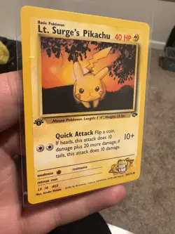 Pokemon Pikachu TCG Lt. Surge's 1st Edition Gym Challenge Card 84/132 - Image 3