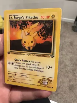 Pokemon Pikachu TCG Lt. Surge's 1st Edition Gym Challenge Card 84/132 - Image 4