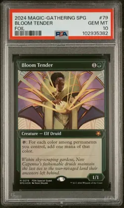 2024 MTG Foundations Bloom Tender Special Guest Mythic Foil #79 PSA 10 GM POP 6! - Image 1