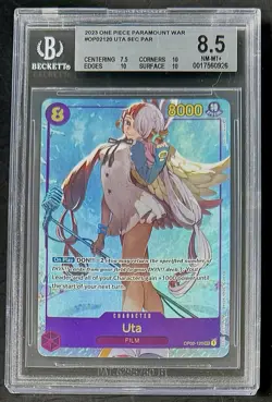 BGS 8.5 One Piece OP02-120 SEC Uta - English - Paramount War - Graded - Image 1