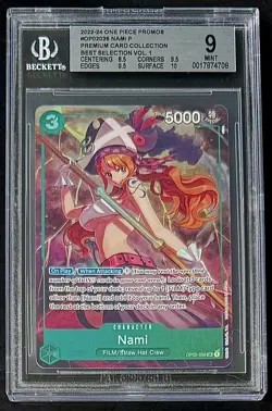 BGS 9 One Piece OP02-036 SR Nami - English - Best Selection Vol.1 - Graded - Image 1