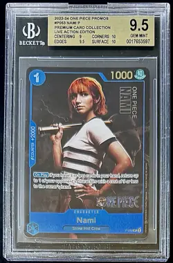 BGS 9.5 One Piece P-053 P Nami - English - Live Action Edition - Graded - TCG - Image 1