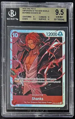 BGS 9.5 One Piece OP09-004 SR Shanks - English- Emperors in the New World-Graded - Image 1