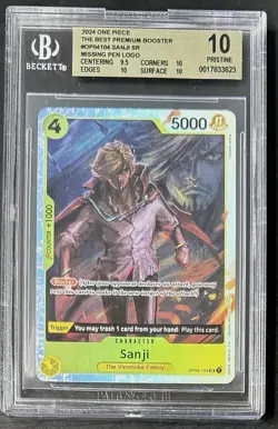 BGS 10 One Piece OP04-104 SR Sanji - English - PRB01 - Graded - Image 1