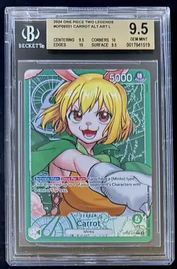 BGS 9.5 One Piece OP08-021 L* Carrot Alt Art - English - Two Legends - Graded - Image 1