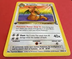 Pokemon Dragonite 19/62 1st Edition Fossil Rare WOTC 1999 NM - Image 5