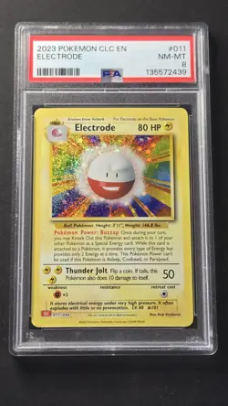 PSA 8 Electrode 001/034 CLC Classic Collection English Pokemon 2023 - Image 1