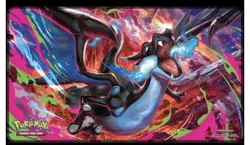 Pokemon Phantasmal Flames Charizard MEGA X UPC Rubber Playmat includes sleeves - Image 1