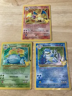 Lot Of 3 Pokemon Venusaur Charizard Blastoise Celebrations Classic NM To LP - Image 1