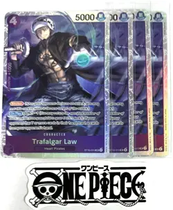 4x One Piece ST10-010 SR Trafalgar Law - English - Playset - TCG - NM/M - Image 1