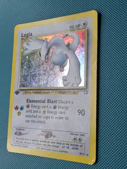 Pokemon Neo Genesis 1st Edition Holo Rare Lugia 9/111 Card TCG WOTC 2000 - Image 3