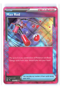 Max Rod 116/131 SV: Prismatic Evolutions NM Pokemon Card TCG - Image 1
