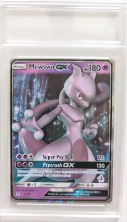 Pokemon Mewtwo GX 31/68 Hidden Fates Full Art Rare Holo Pokemon Card - Image 1