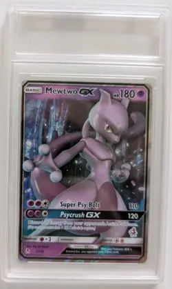 Pokemon Mewtwo GX 31/68 Hidden Fates Full Art Rare Holo Pokemon Card - Image 2
