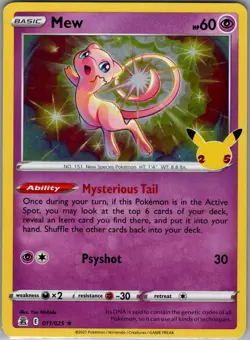 Mew 011/025 Celebrations - Pokemon Card - NM - Image 1