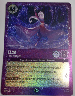 Disney Lorcana Elsa The Fifth Spirit 6/P3 [Glitter Foil] Promo Card - Image 1
