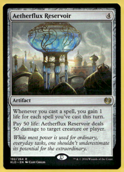 AETHERFLUX RESERVOIR KALADESH KLD RARE ARTIFACT MTG 192 - Image 1