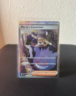 Pokemon TCG Trainer Morty's Conviction SIR 211/162 Temporal Forces Near Mint - Image 1
