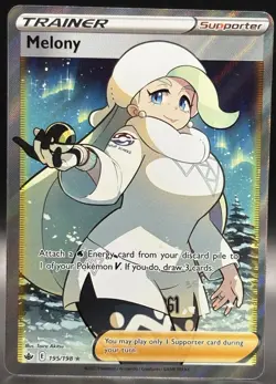 Melony 195/198 - Chilling Reign - Full Art Trainer Ultra Rare Pokemon TCG - NM - Image 1
