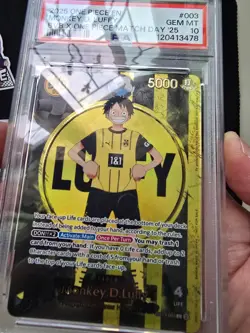 PSA 10 ONE PIECE TCG PROMOS X BVB Match Day 2025 MONKEY D. LUFFY - Image 3