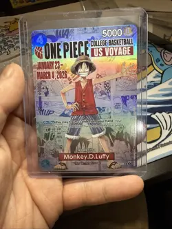 One Piece Monkey D Luffy Collage Basketball Promo - In Hand - Rutgers - Image 1