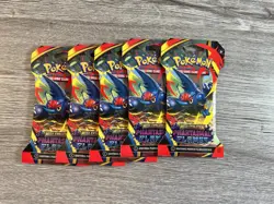 Lot of 5 Pokemon TCG Phantasmal Flames Booster Packs - New/Sealed/Loose. 🔥🔥🔥 - Image 1