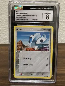 CGC NM/Mint 8 Aron Pokemon 2006 EX Holon Phantoms Reverse Holo - Image 2
