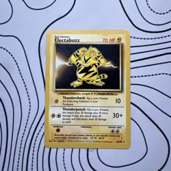 Pokemon Electabuzz 20/102 Base Set Rare Non-Holo Card LP - Image 1
